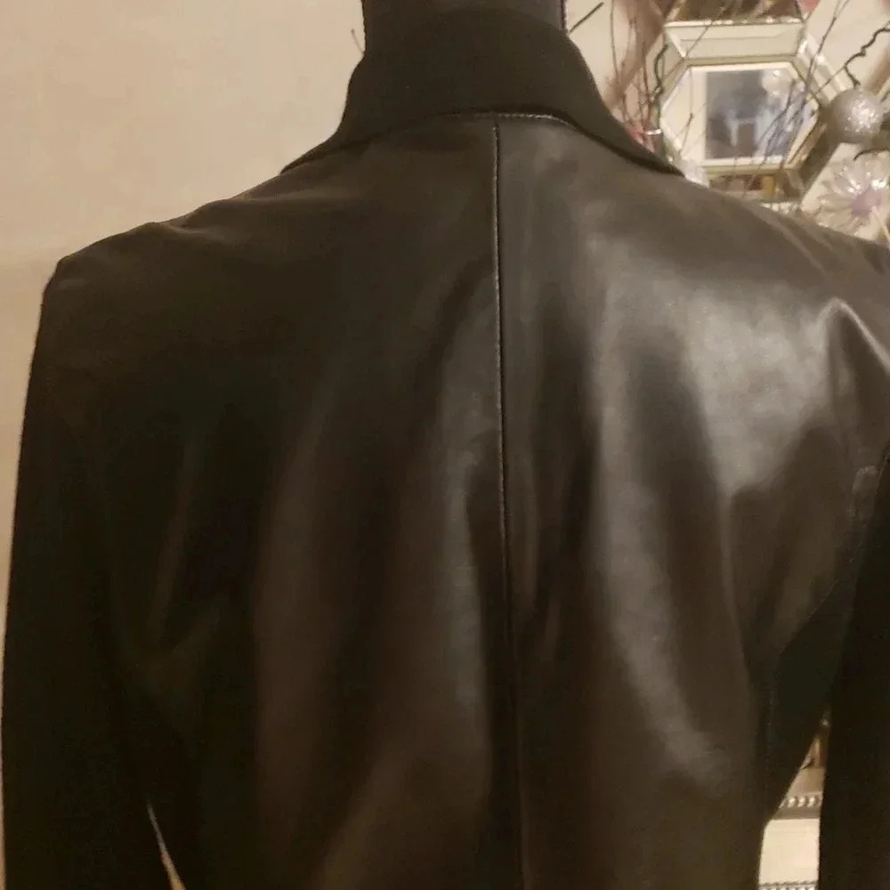 Peck & peck collection lamb leather/wool jacket size M - Picture 4 of 7